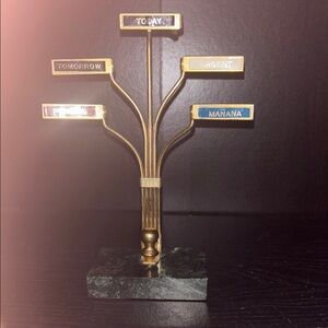 Gold and Black Desk Organizer